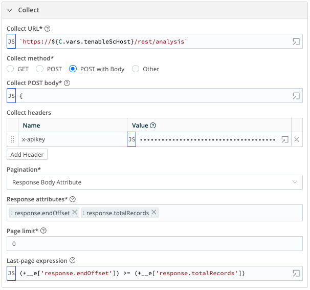 Collector overview for tenable_asset_plugin